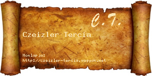 Czeizler Tercia névjegykártya
